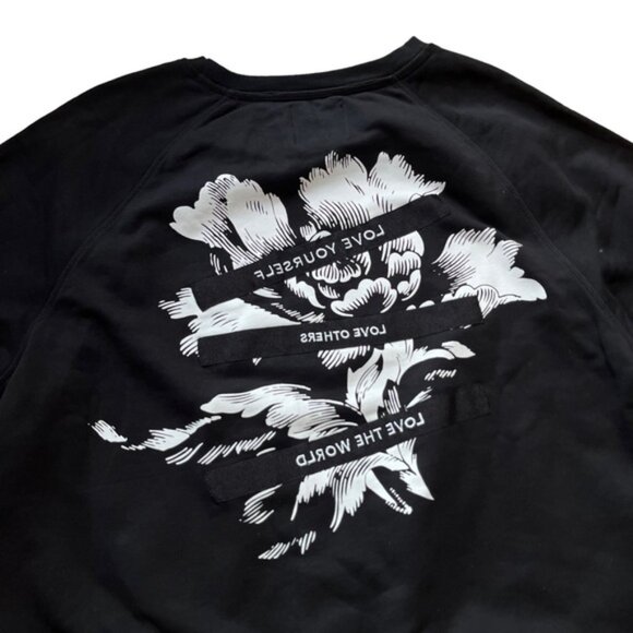 DESIGUAL Love Yourself Love Others Love the World Black Sweatshirt Sweater - Picture 4 of 8